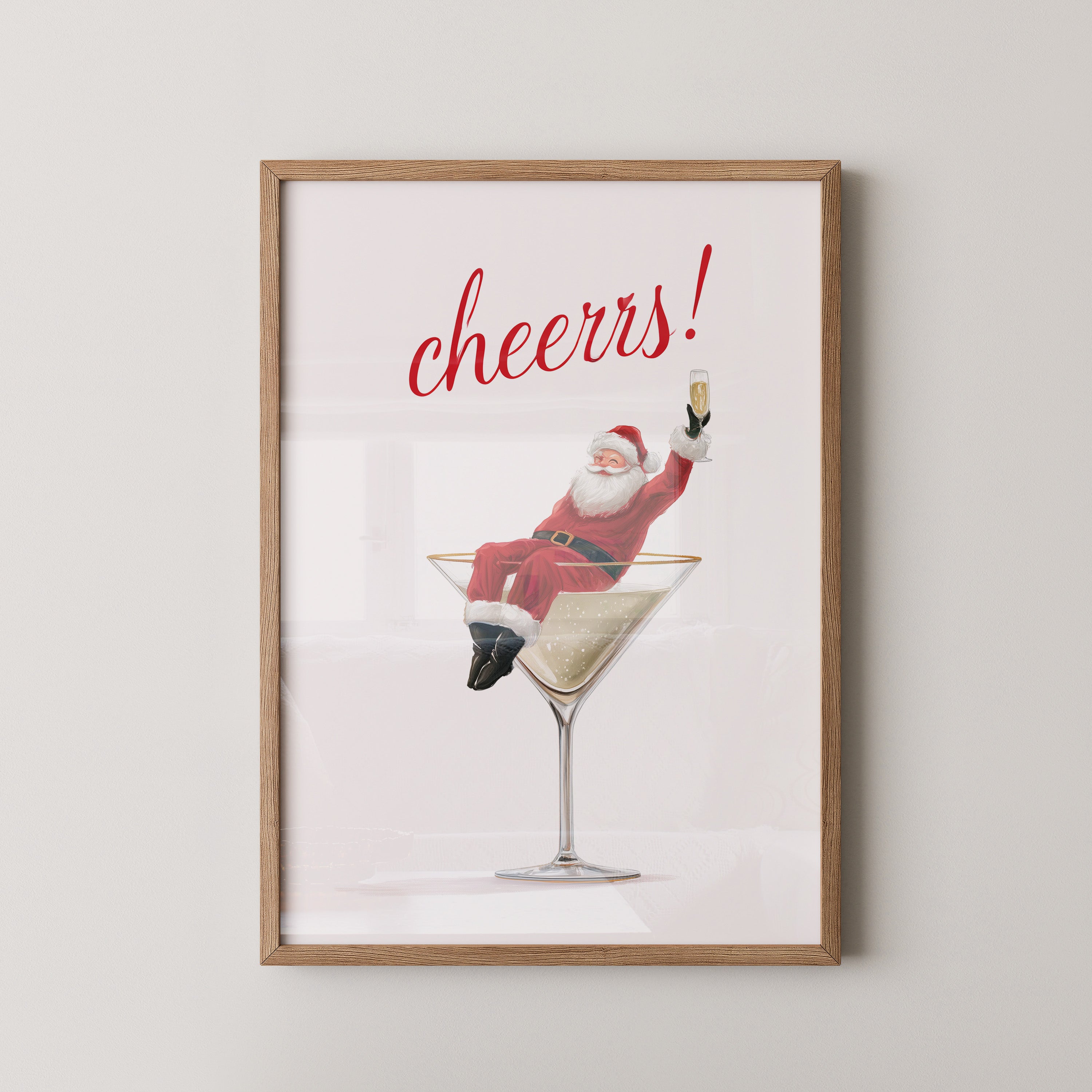 Weihnachtsmann Cocktail Kunst