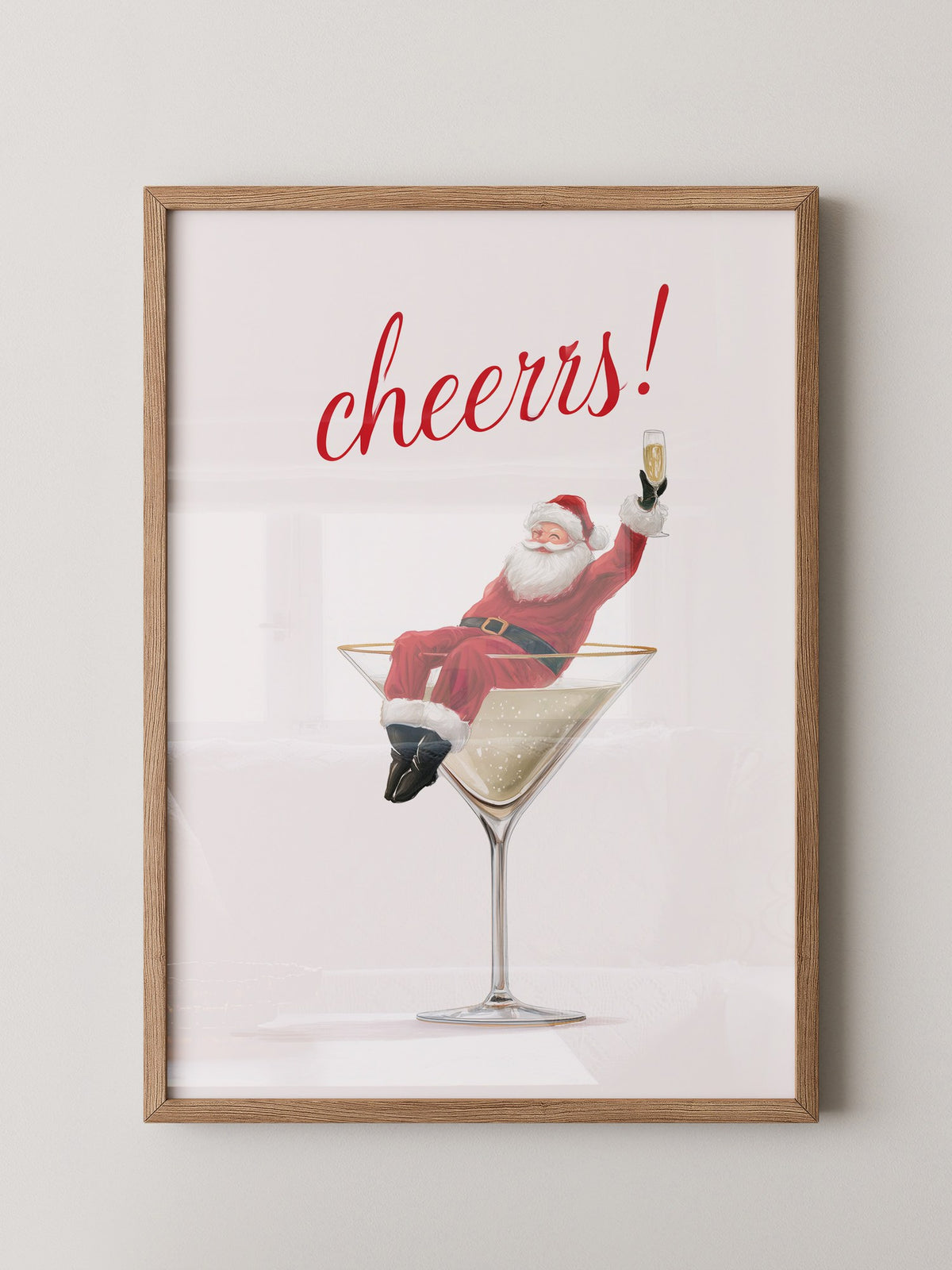 Weihnachtsmann Cocktail Kunst