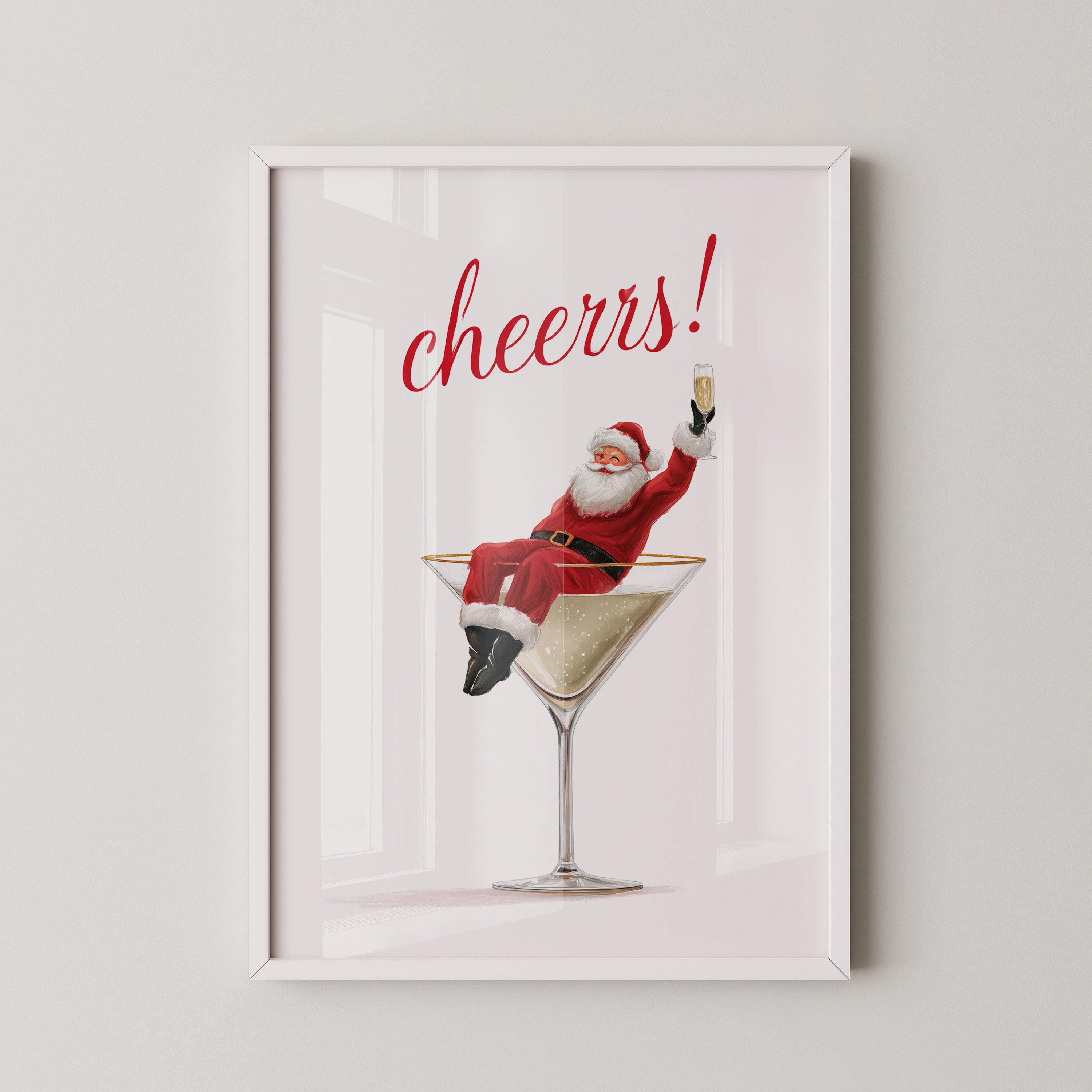 Weihnachtsmann Cocktail Kunst