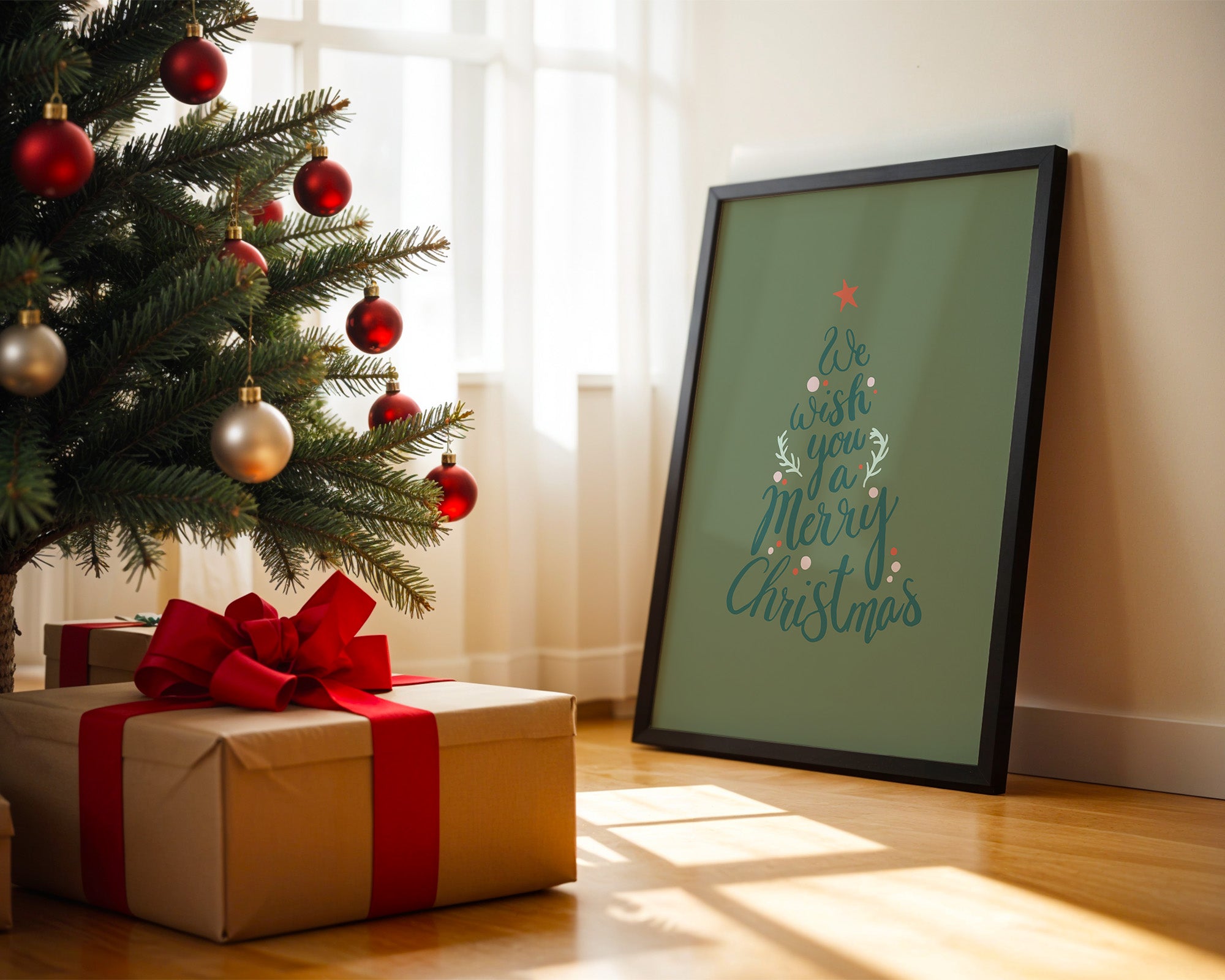 Weihnachtsbaum Schriftzug kreativ