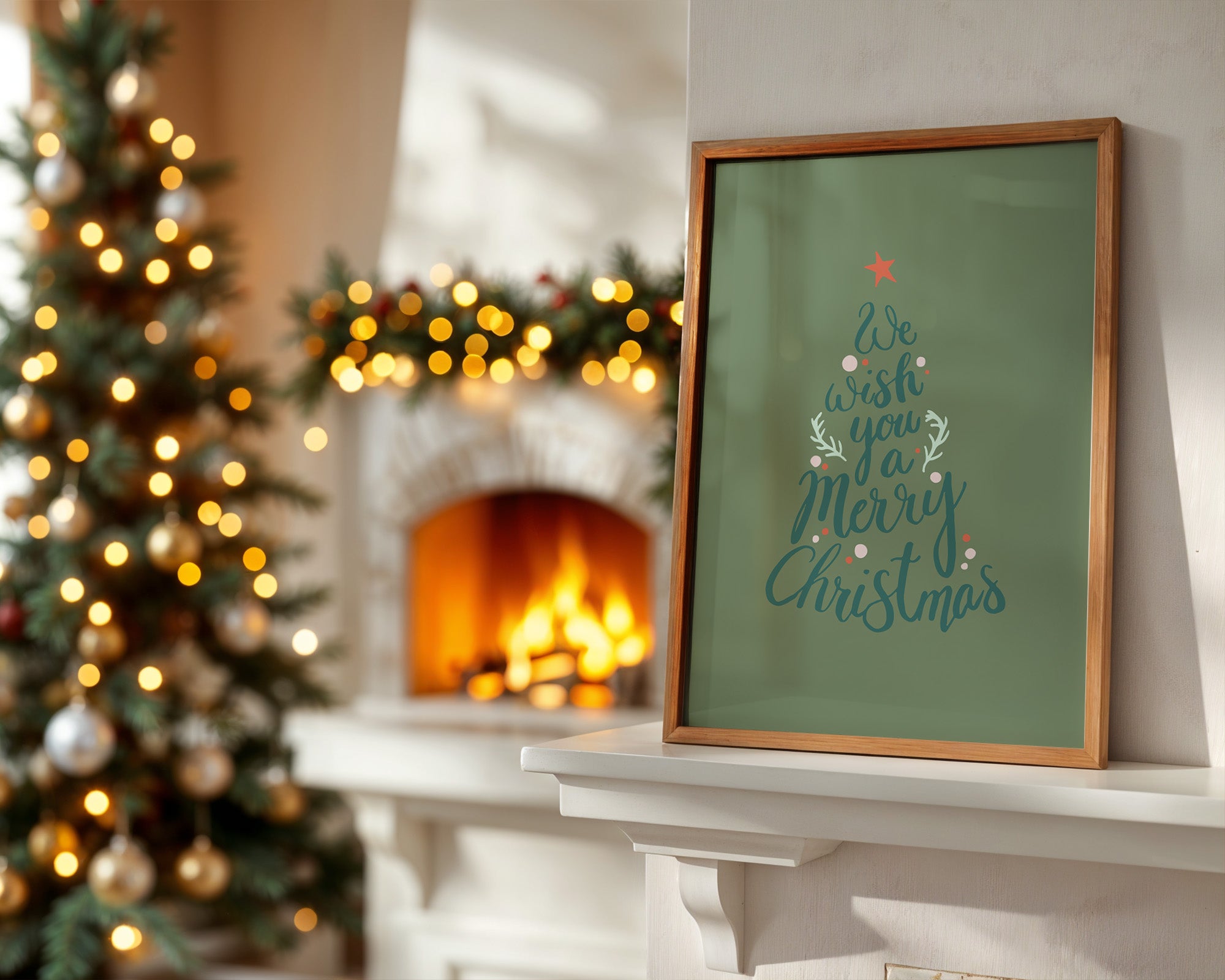 Weihnachtsbaum Schriftzug kreativ