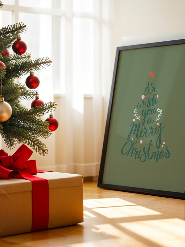 Weihnachtsbaum Schriftzug kreativ