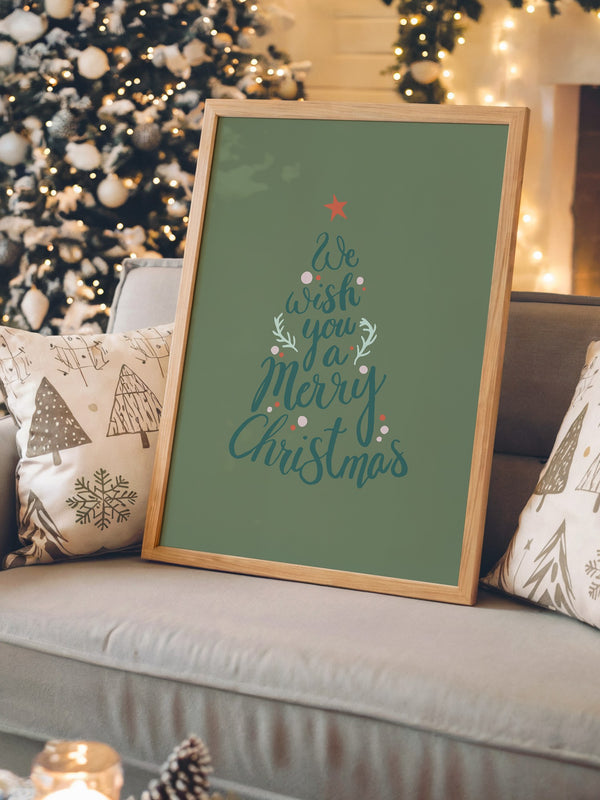 Weihnachtsbaum Schriftzug kreativ