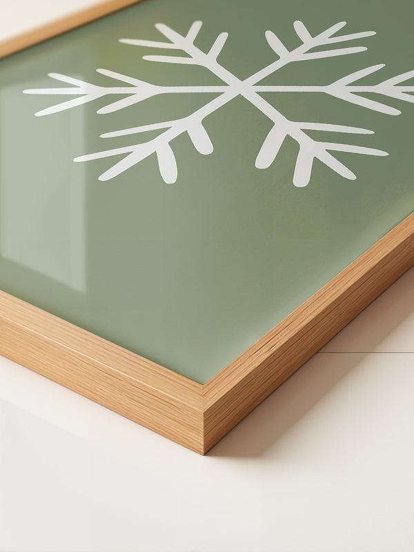 Schneeflocke Minimalistisch Grün