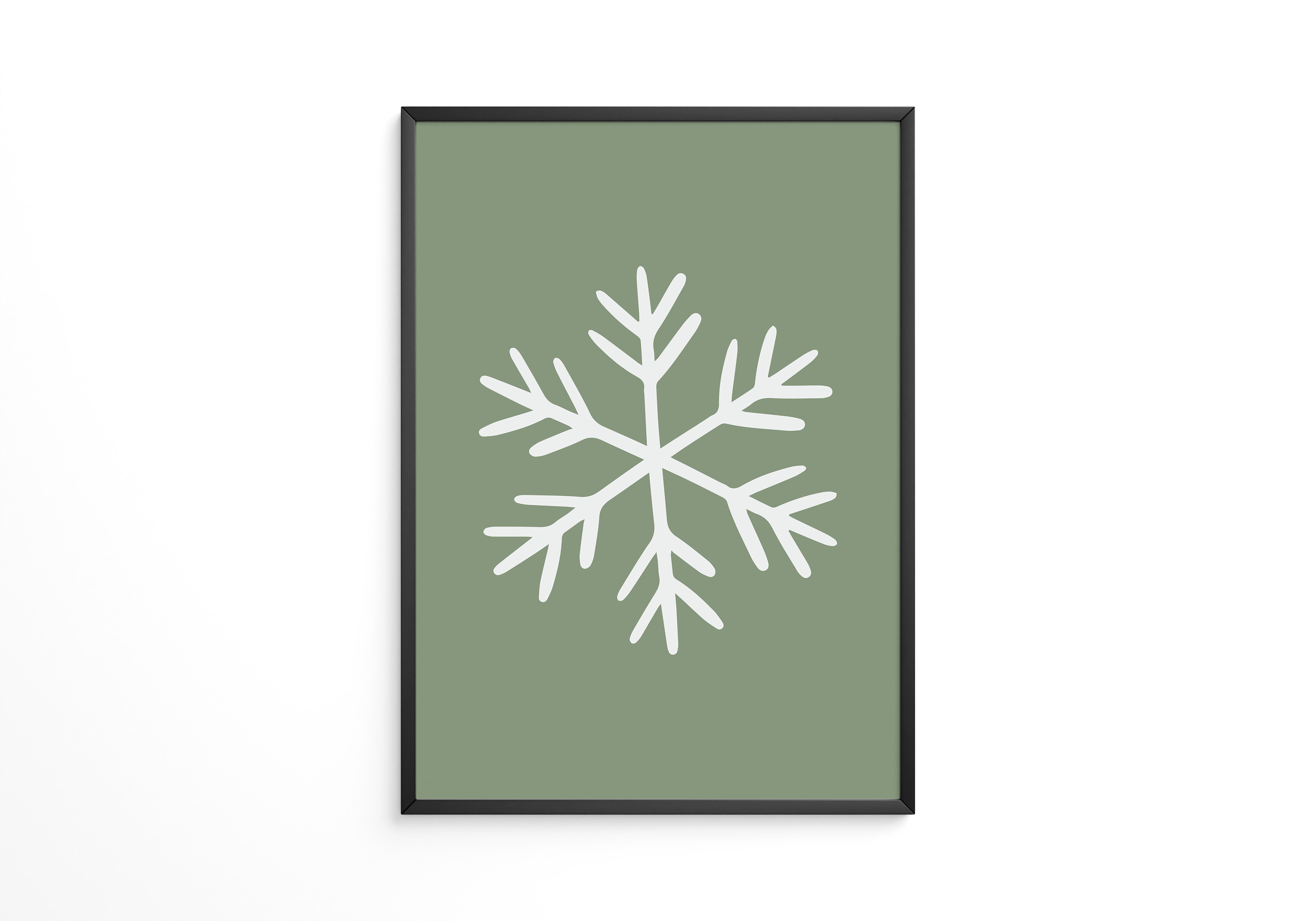 Schneeflocke Minimalistisch Grün