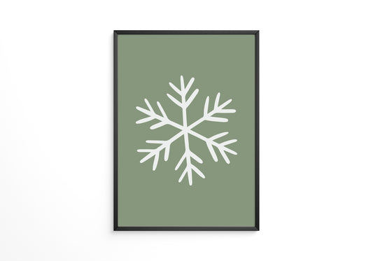 Schneeflocke Minimalistisch Grün