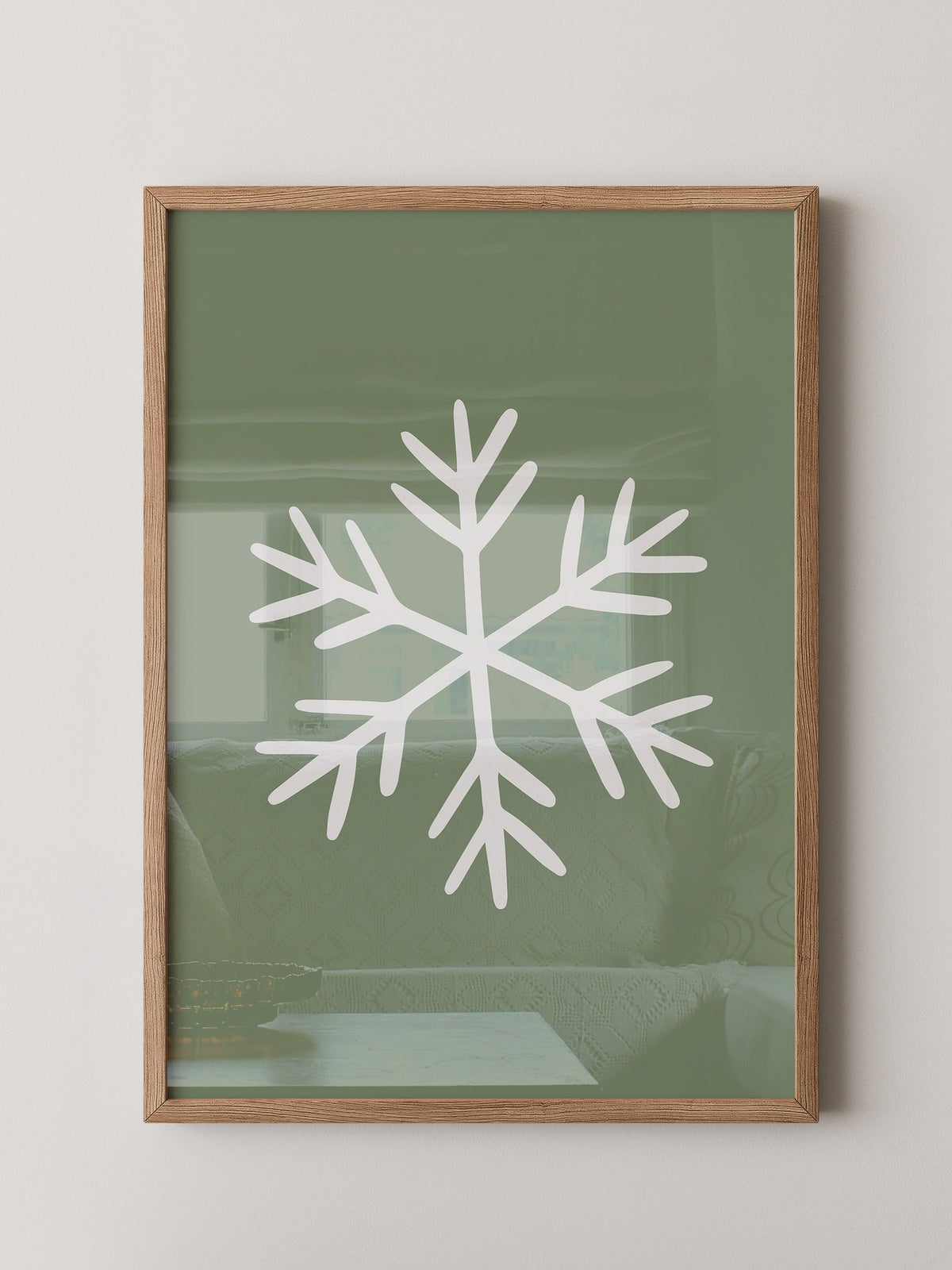 Schneeflocke Minimalistisch Grün