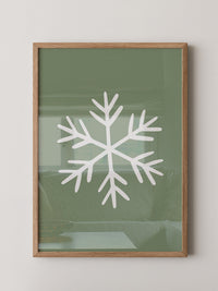 Schneeflocke Minimalistisch Grün