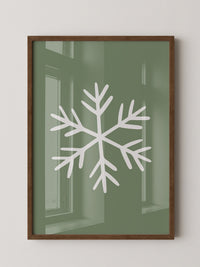 Schneeflocke Minimalistisch Grün