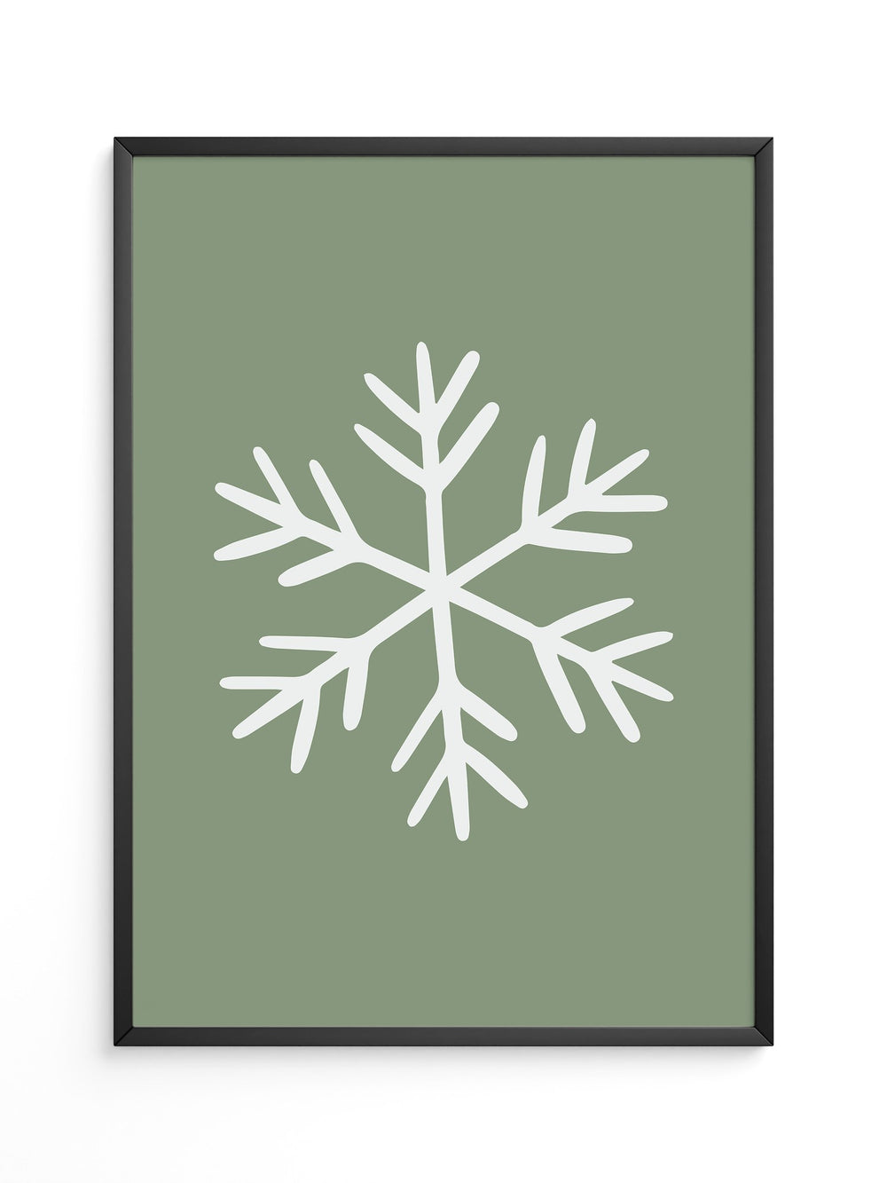 Schneeflocke Minimalistisch Grün
