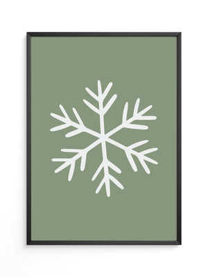 Schneeflocke Minimalistisch Grün