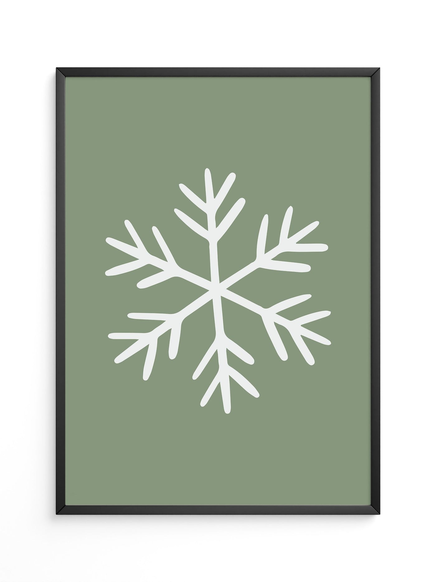 Schneeflocke Minimalistisch Grün