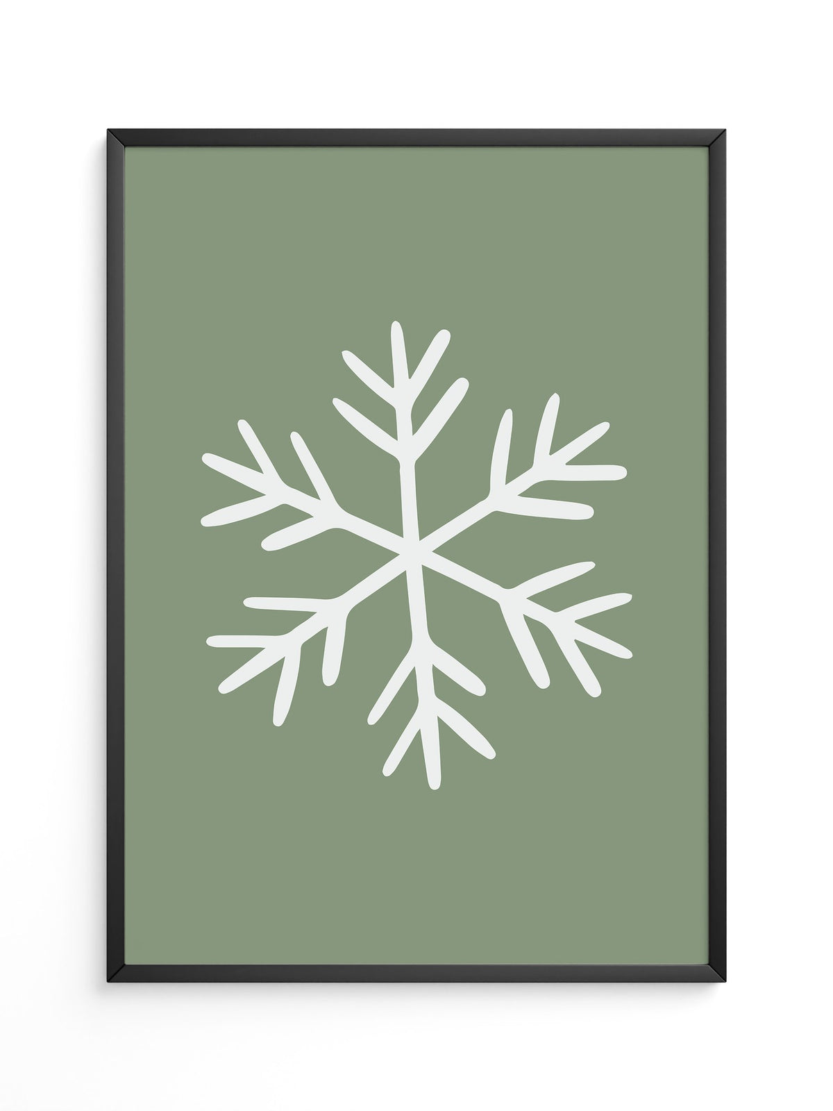 Schneeflocke Minimalistisch Grün
