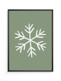 Schneeflocke Minimalistisch Grün
