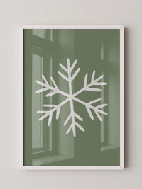 Schneeflocke Minimalistisch Grün