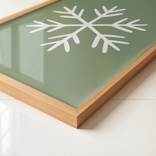 Schneeflocke Minimalistisch Grün