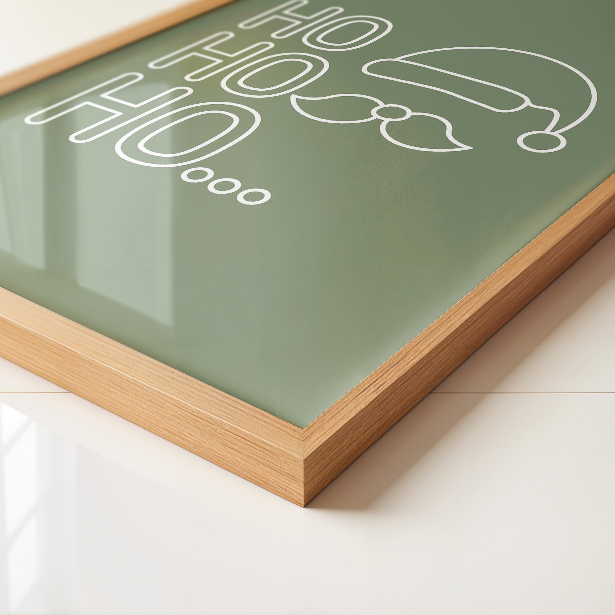 Weihnachtsmann Umriss Grün