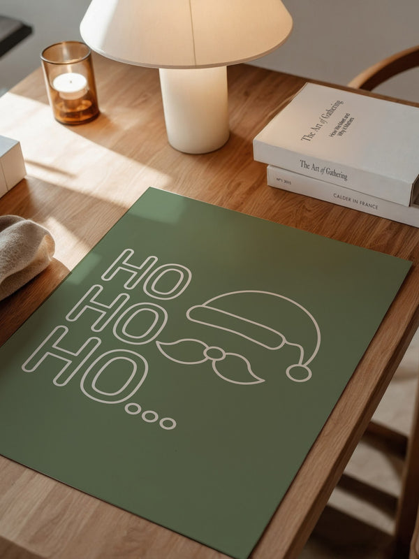 Weihnachtsmann Umriss Grün