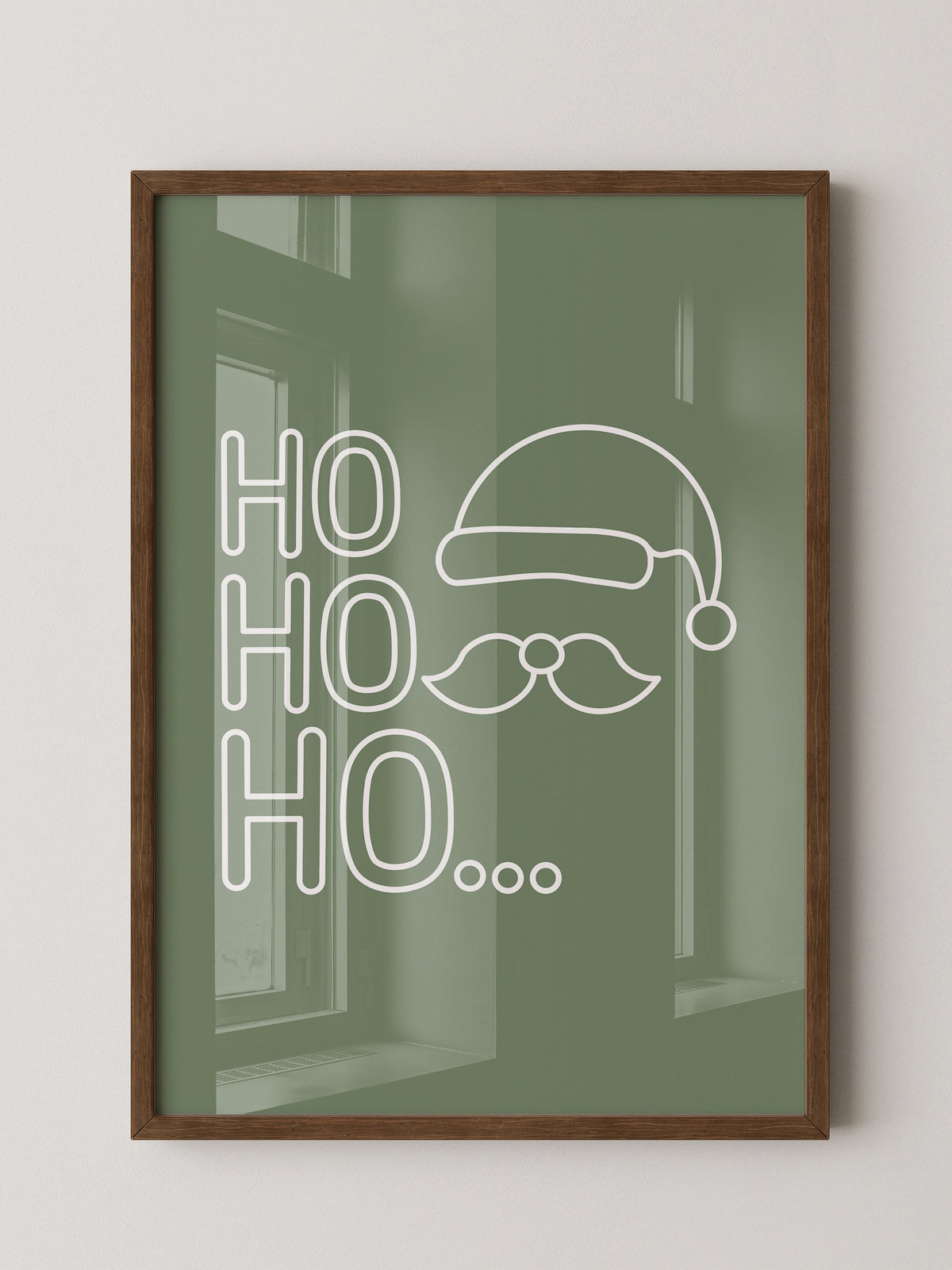 Weihnachtsmann Umriss Grün
