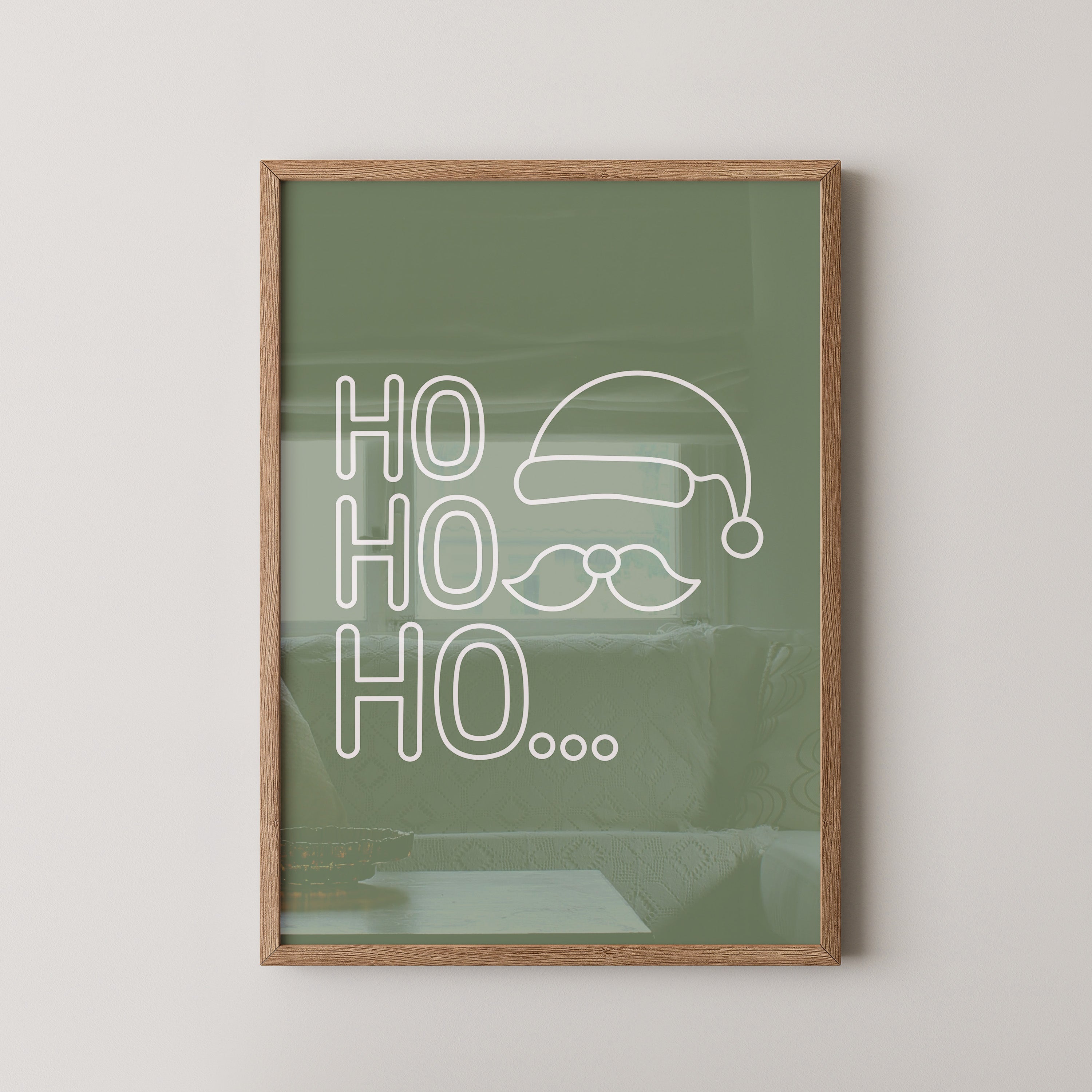 Weihnachtsmann Umriss Grün