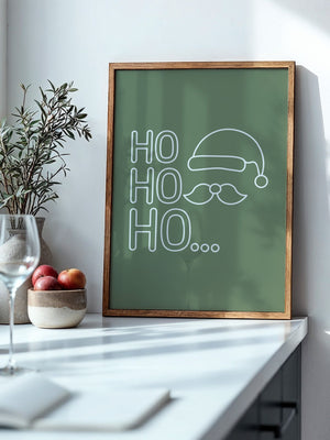Weihnachtsmann Umriss Grün