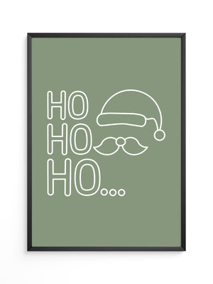 Weihnachtsmann Umriss Grün
