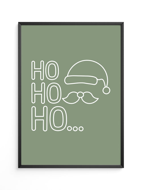 Weihnachtsmann Umriss Grün