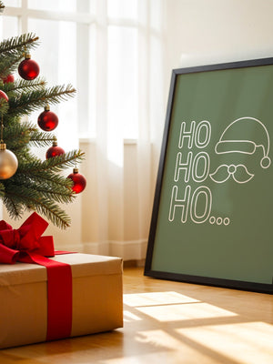 Weihnachtsmann Umriss Grün