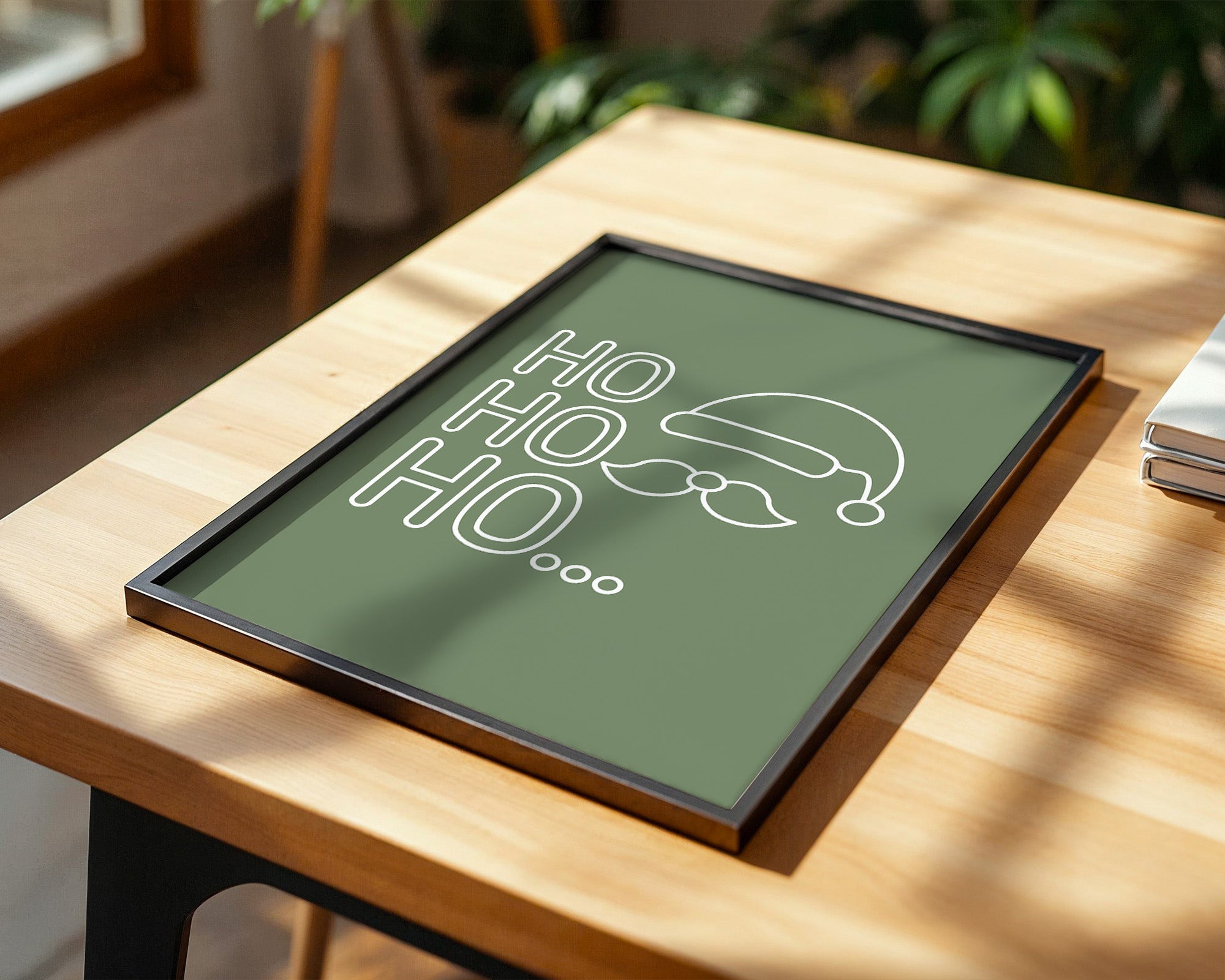 Weihnachtsmann Umriss Grün