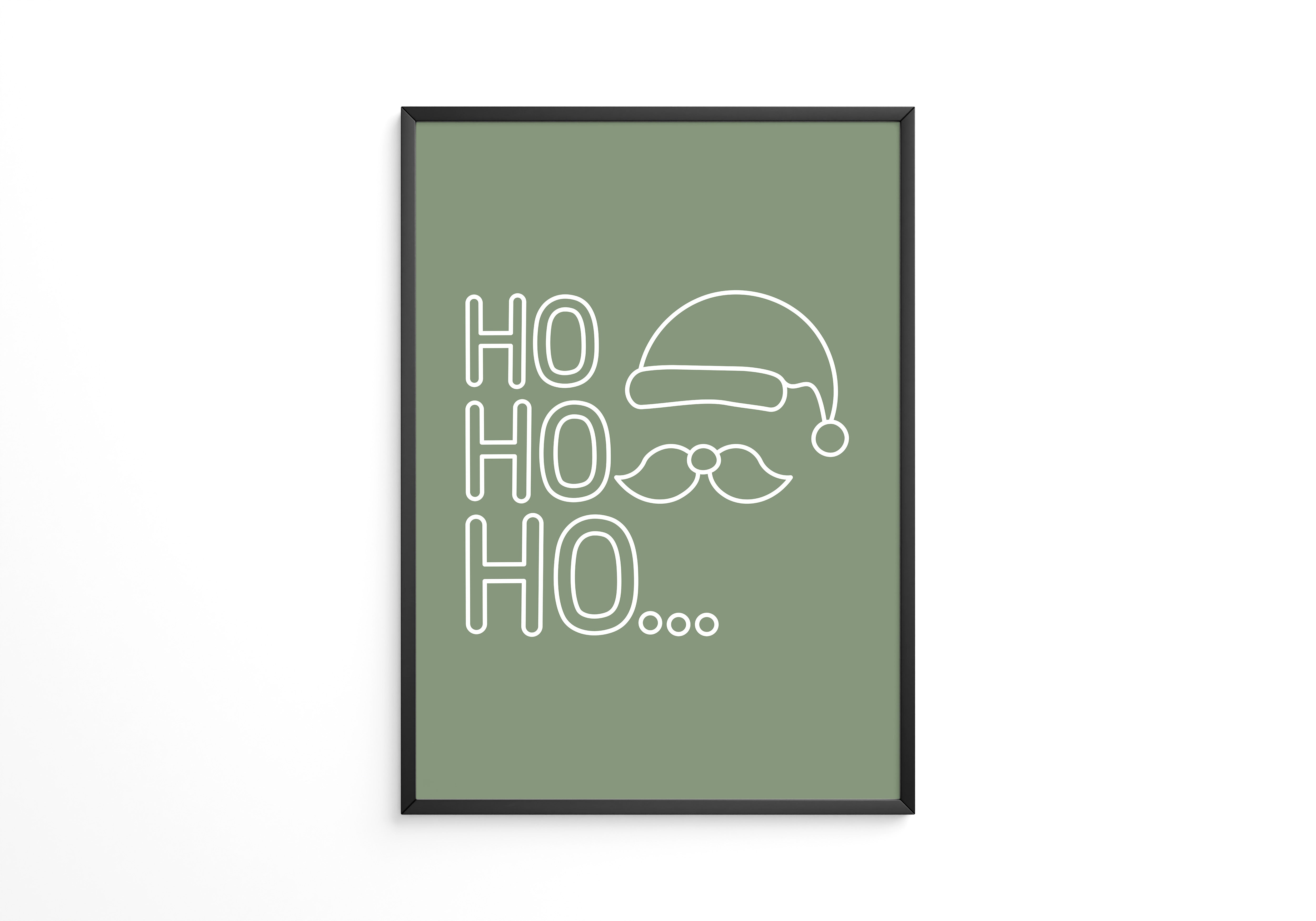 Weihnachtsmann Umriss Grün