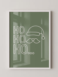 Weihnachtsmann Umriss Grün