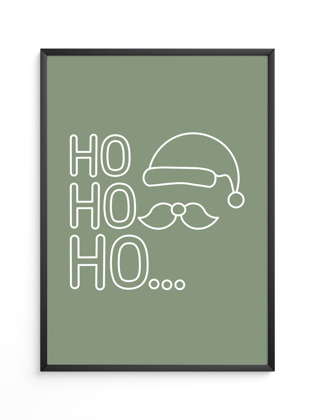 Weihnachtsmann Umriss Grün