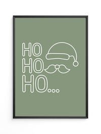 Weihnachtsmann Umriss Grün