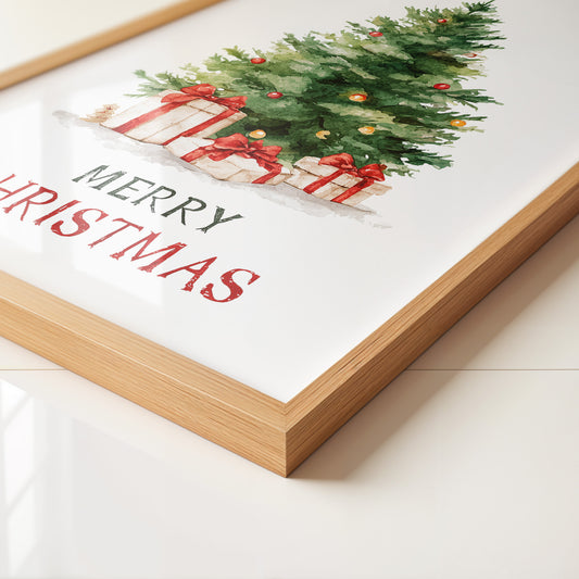 Weihnachtsbaum Geschenke Aquarell