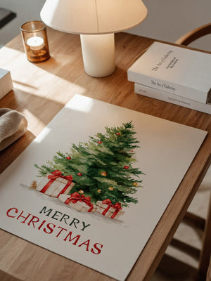 Weihnachtsbaum Geschenke Aquarell