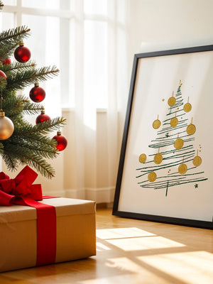 Weihnachtsbaum Minimalistisch Gold
