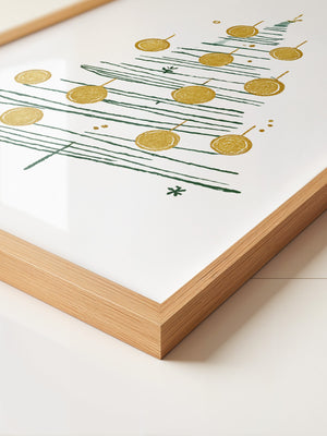 Weihnachtsbaum Minimalistisch Gold