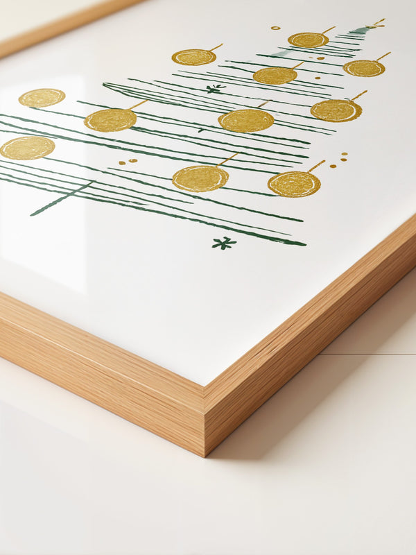 Weihnachtsbaum Minimalistisch Gold