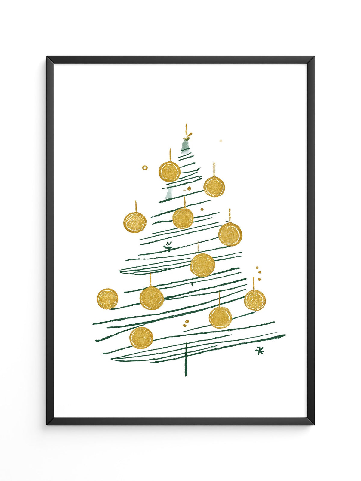 Weihnachtsbaum Minimalistisch Gold