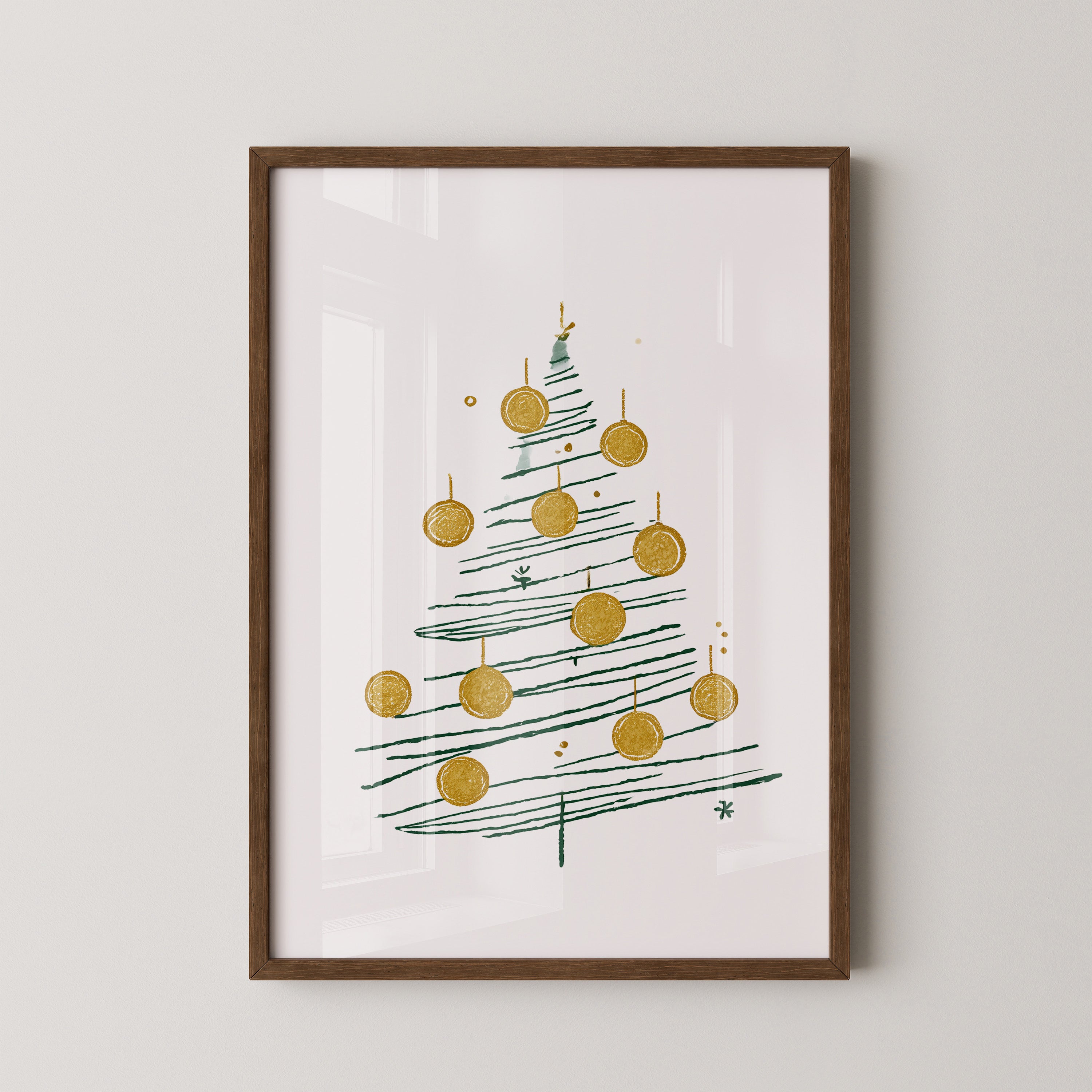 Weihnachtsbaum Minimalistisch Gold