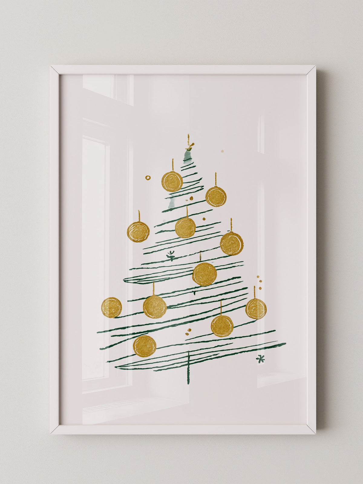 Weihnachtsbaum Minimalistisch Gold