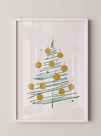 Weihnachtsbaum Minimalistisch Gold