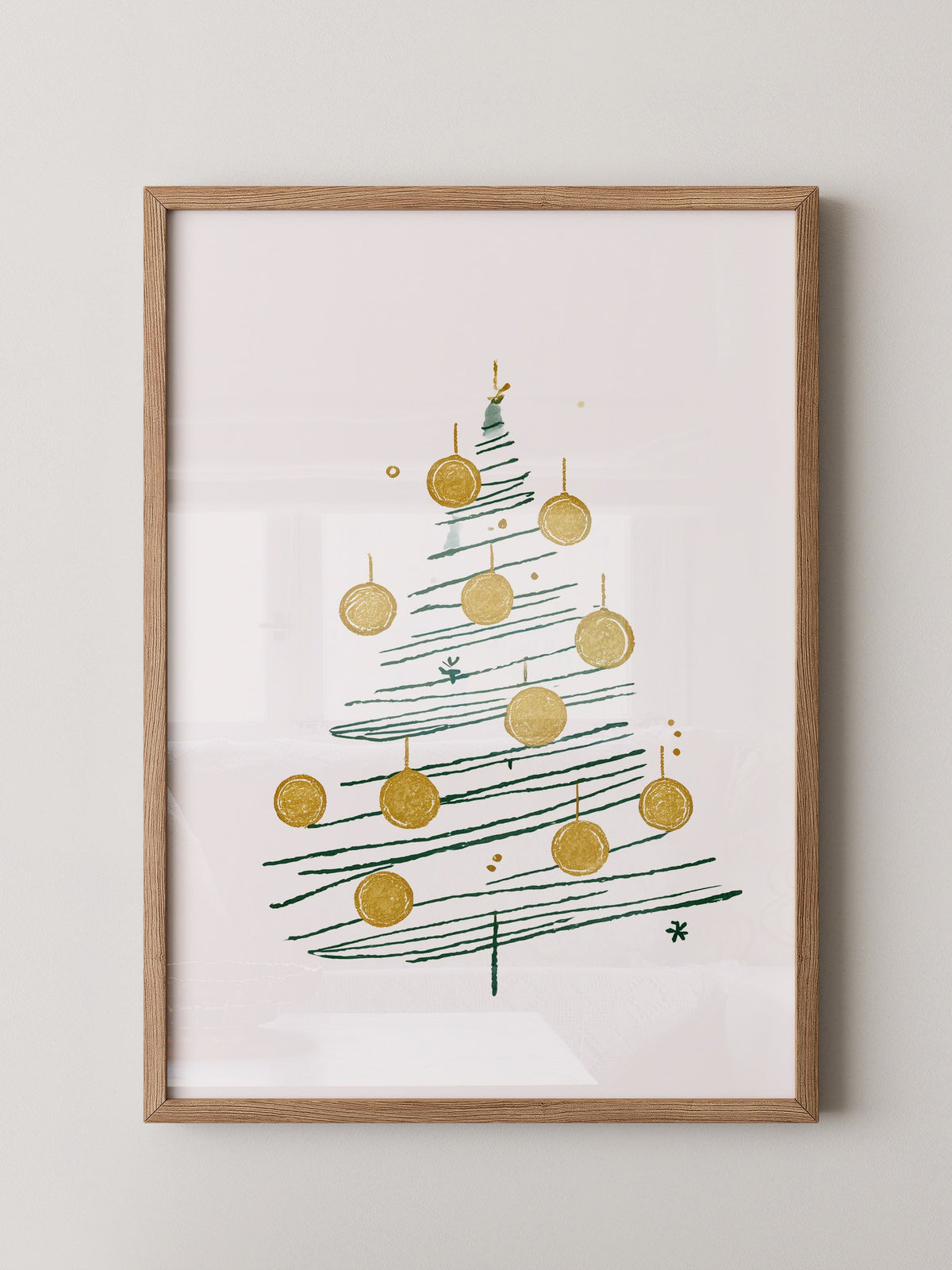 Weihnachtsbaum Minimalistisch Gold