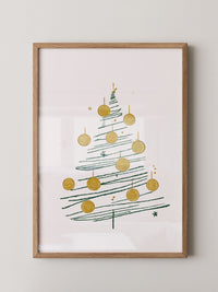 Weihnachtsbaum Minimalistisch Gold