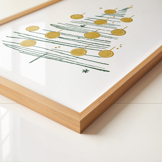 Weihnachtsbaum Minimalistisch Gold