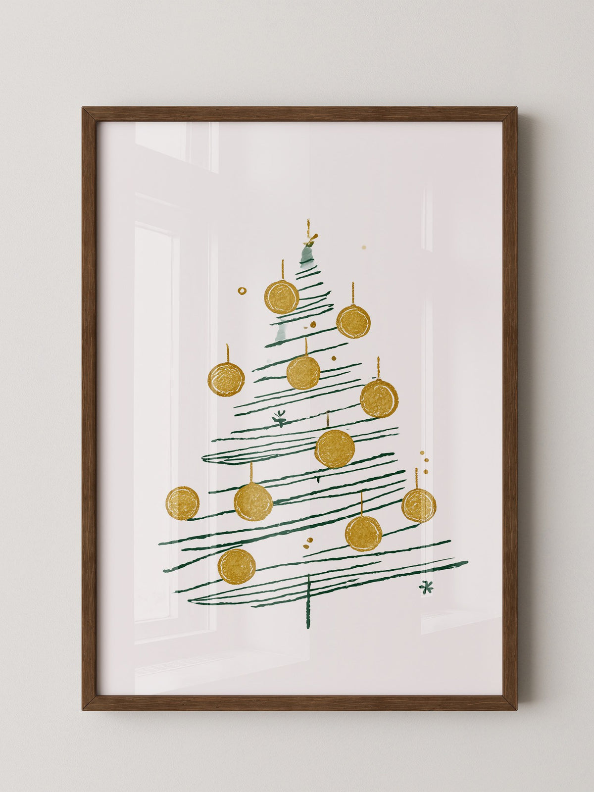 Weihnachtsbaum Minimalistisch Gold