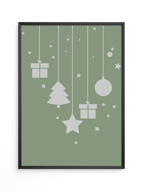 Weihnachtsbaum Geschenke stilisiert