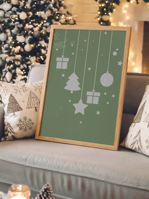 Weihnachtsbaum Geschenke stilisiert