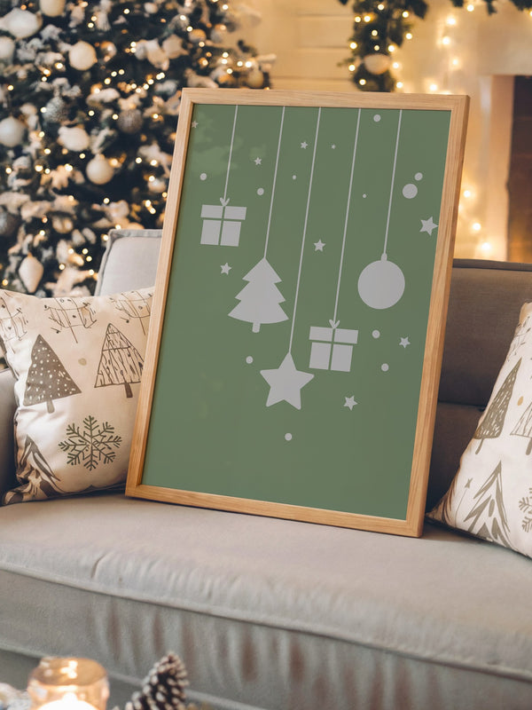Weihnachtsbaum Geschenke stilisiert