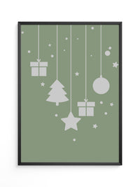 Weihnachtsbaum Geschenke stilisiert
